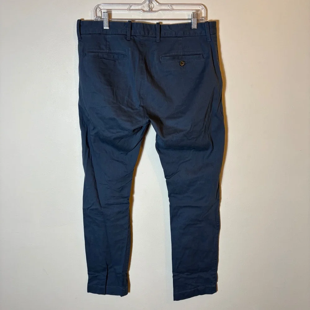 J. Crew Mens Flex Slim‎ Blue Chino Pants W33 L32 Casual Everyday